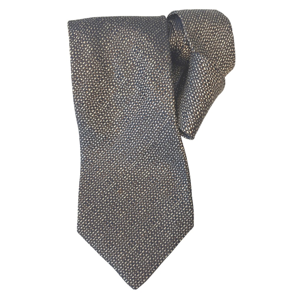 Charvet Place Vendome Men's Brown Gold Woven Silk Tie Necktie Made in France